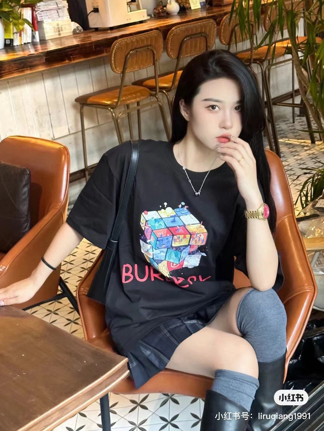 Burberry Rubik's Cube Graphic T-Shirt (Black) - Phantom Kicks