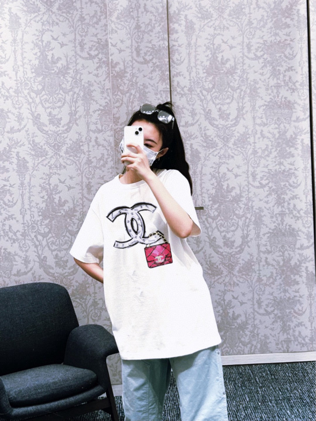 Chanel Logo T-Shirt (White) - Phantom Kicks