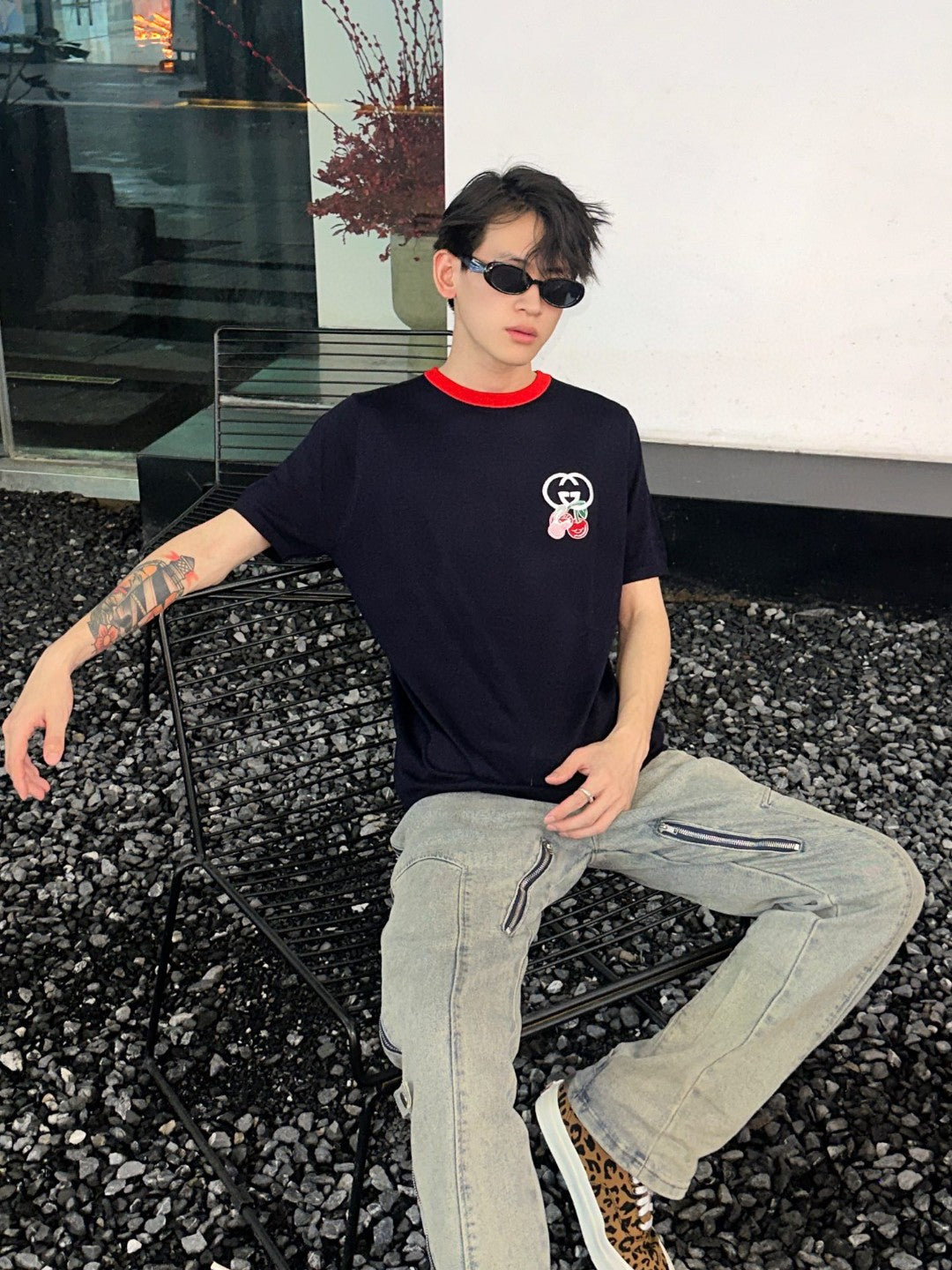 Gucci Cherry Embroidered T-Shirt - Phantom Kicks