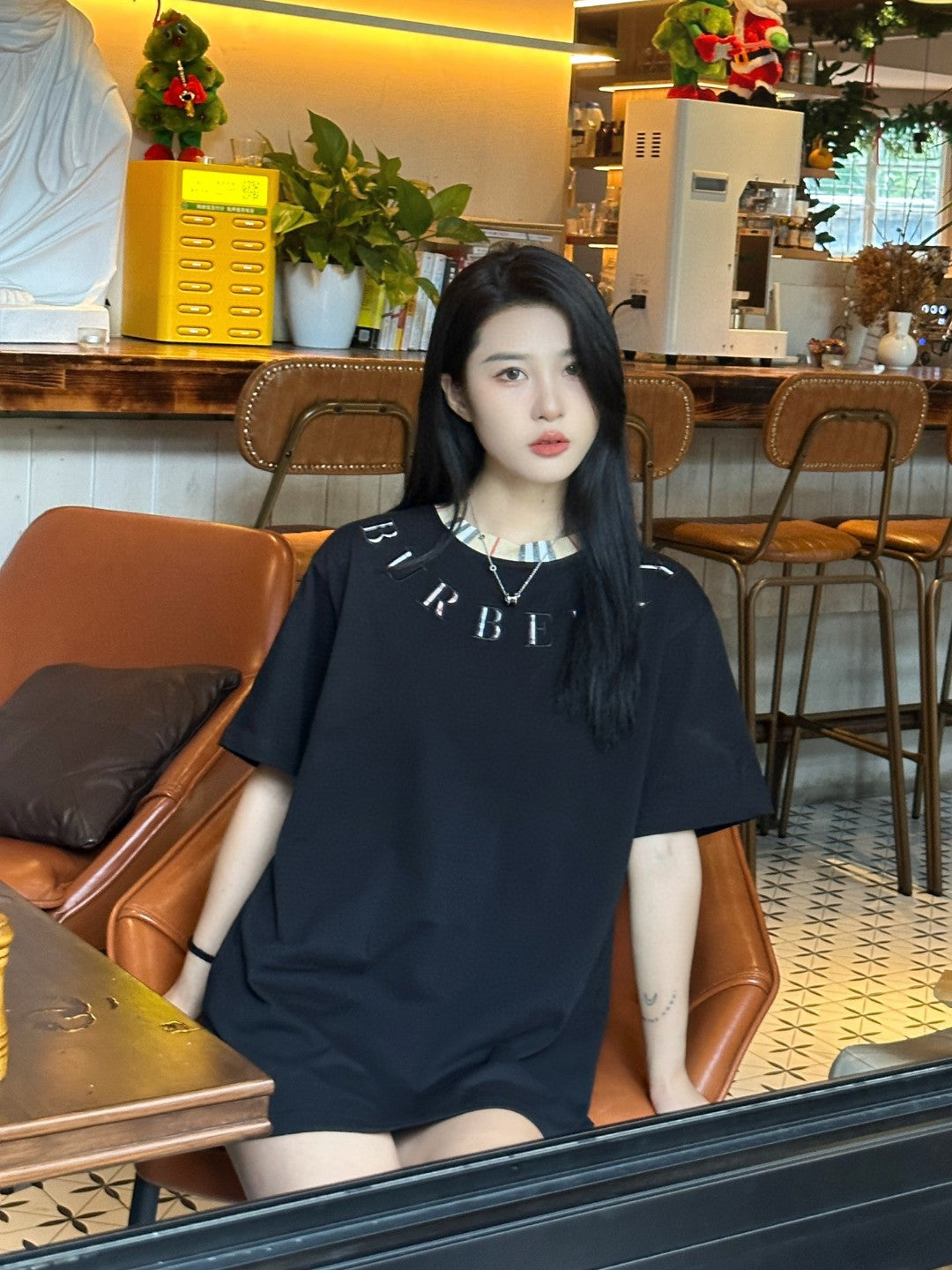Burberry Check Collar Black T-Shirt - Phantom Kicks
