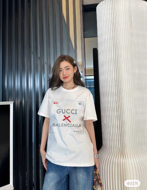 Gucci x Balenciaga Collaboration T-Shirt - White - Phantom Kicks