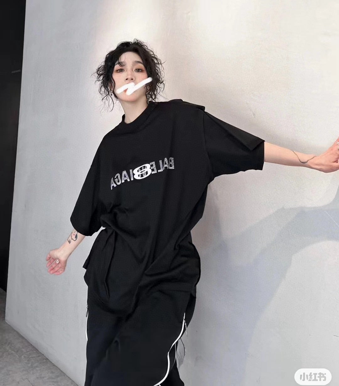 Balenciaga Reflective Logo Black T-Shirt - Phantom Kicks