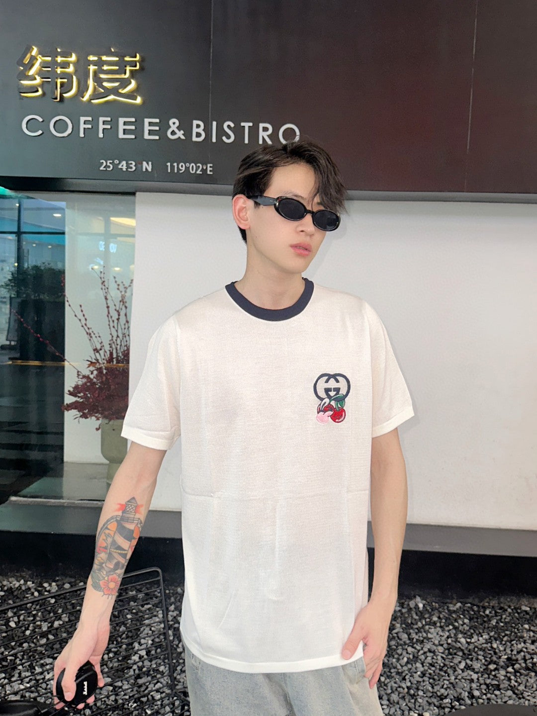 Gucci Cherry Embroidered T-Shirt - Phantom Kicks