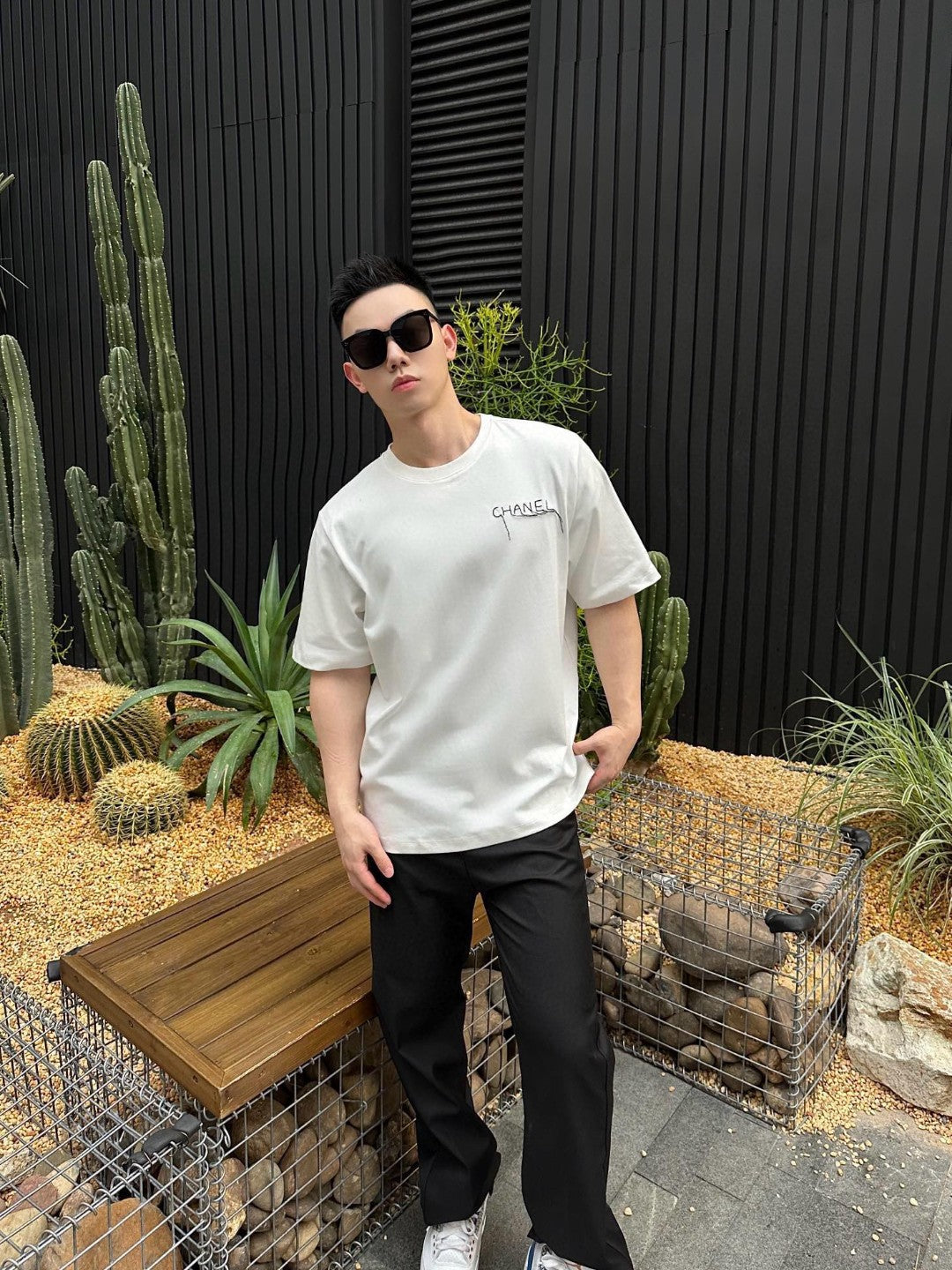 Chanel Logo T-Shirt (White) - Phantom Kicks