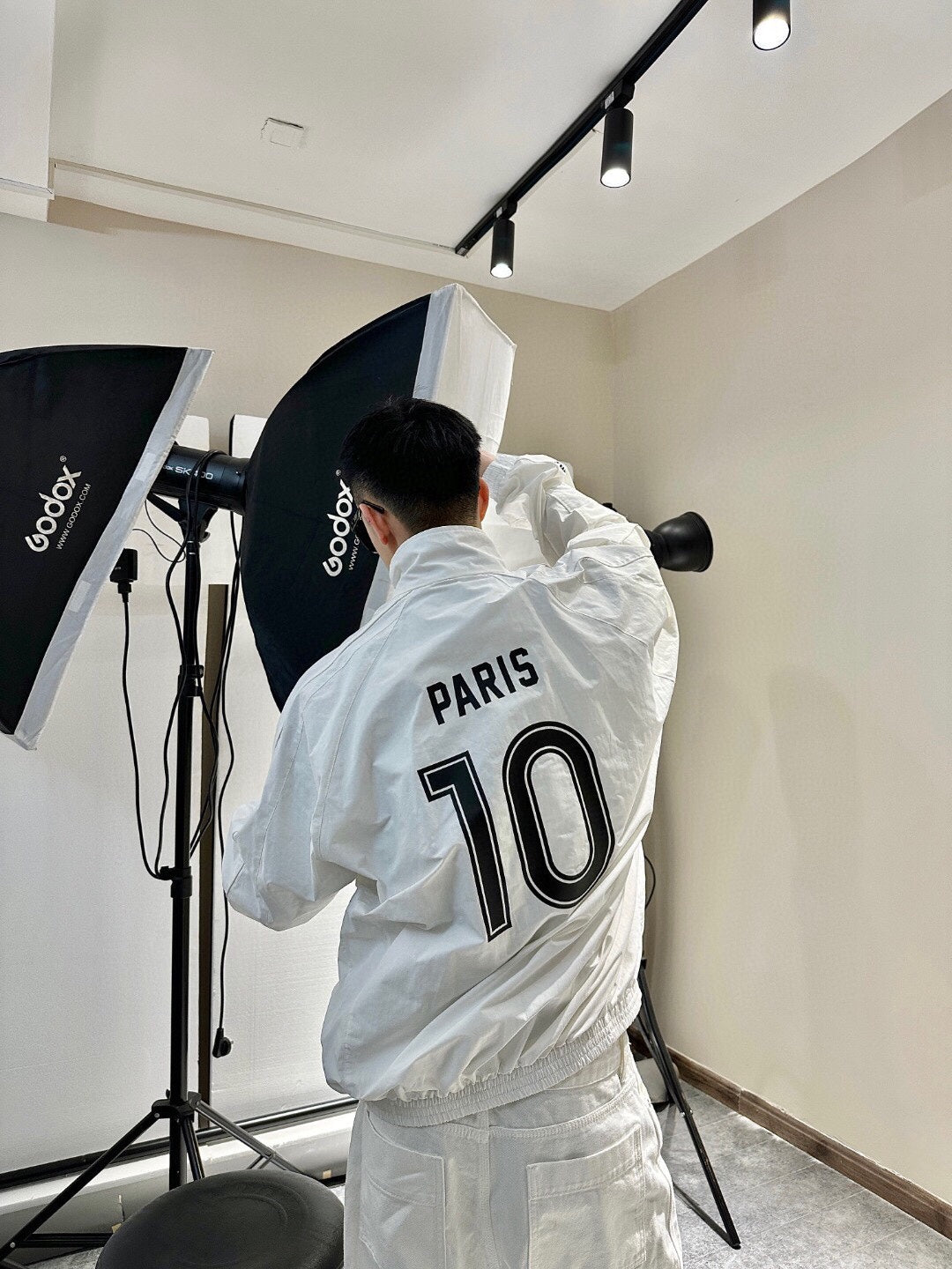 Balenciaga White Zip-Up Track Jacket - Phantom Kicks