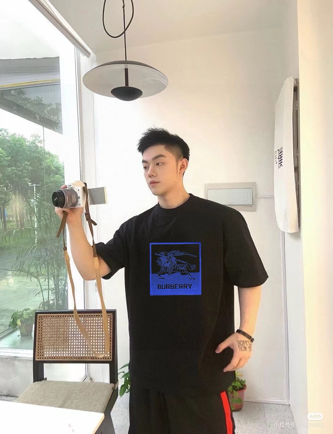 Burberry Knight Logo T-Shirt (Black) - Phantom Kicks