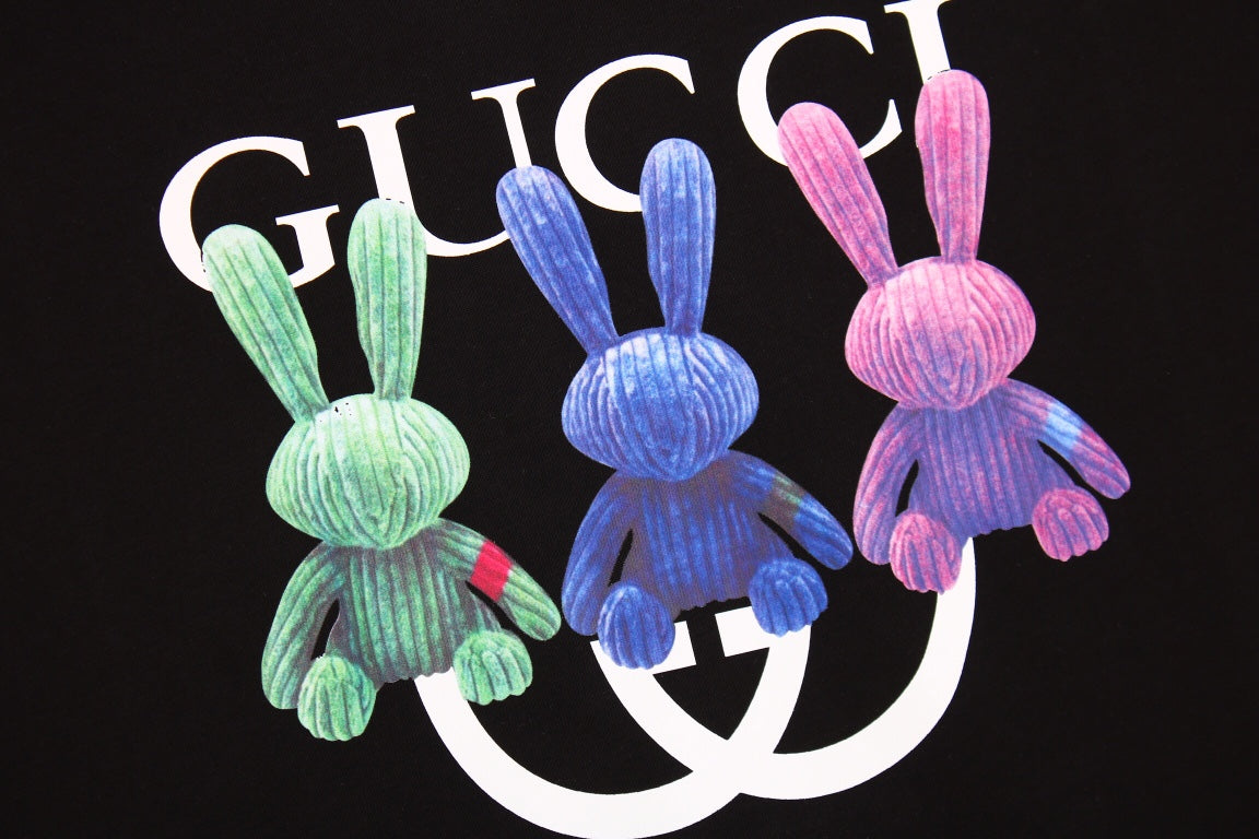 Gucci Bunny Trio T-Shirt (Black) - Phantom Kicks