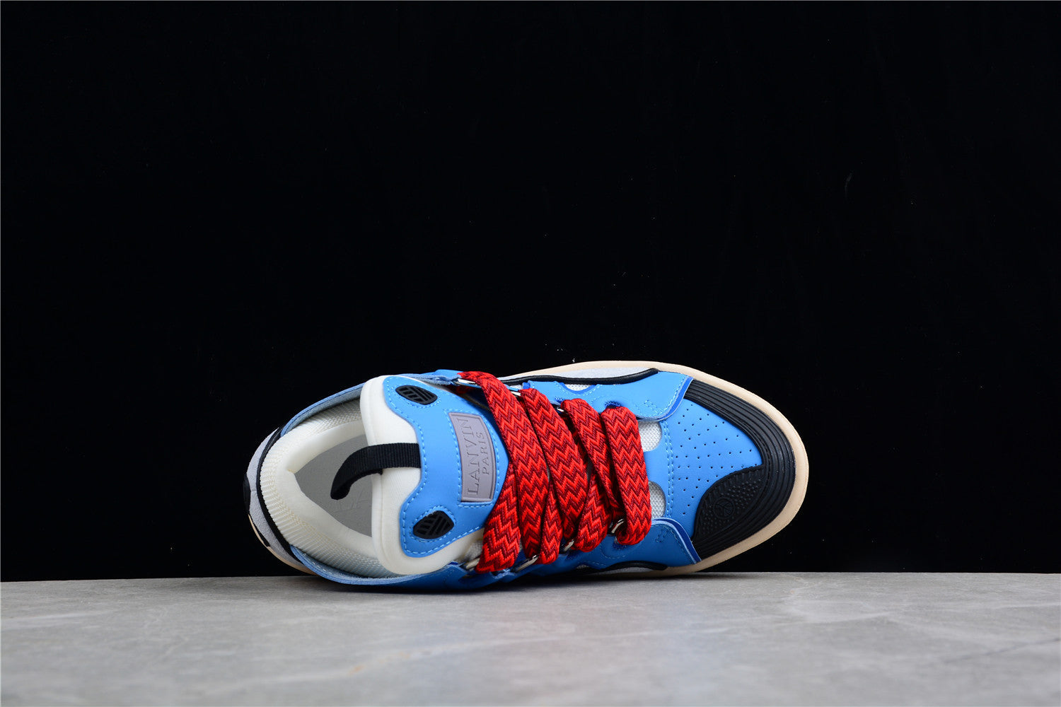 Lanvin Blue and Red Lace Sneakers - Phantom Kicks