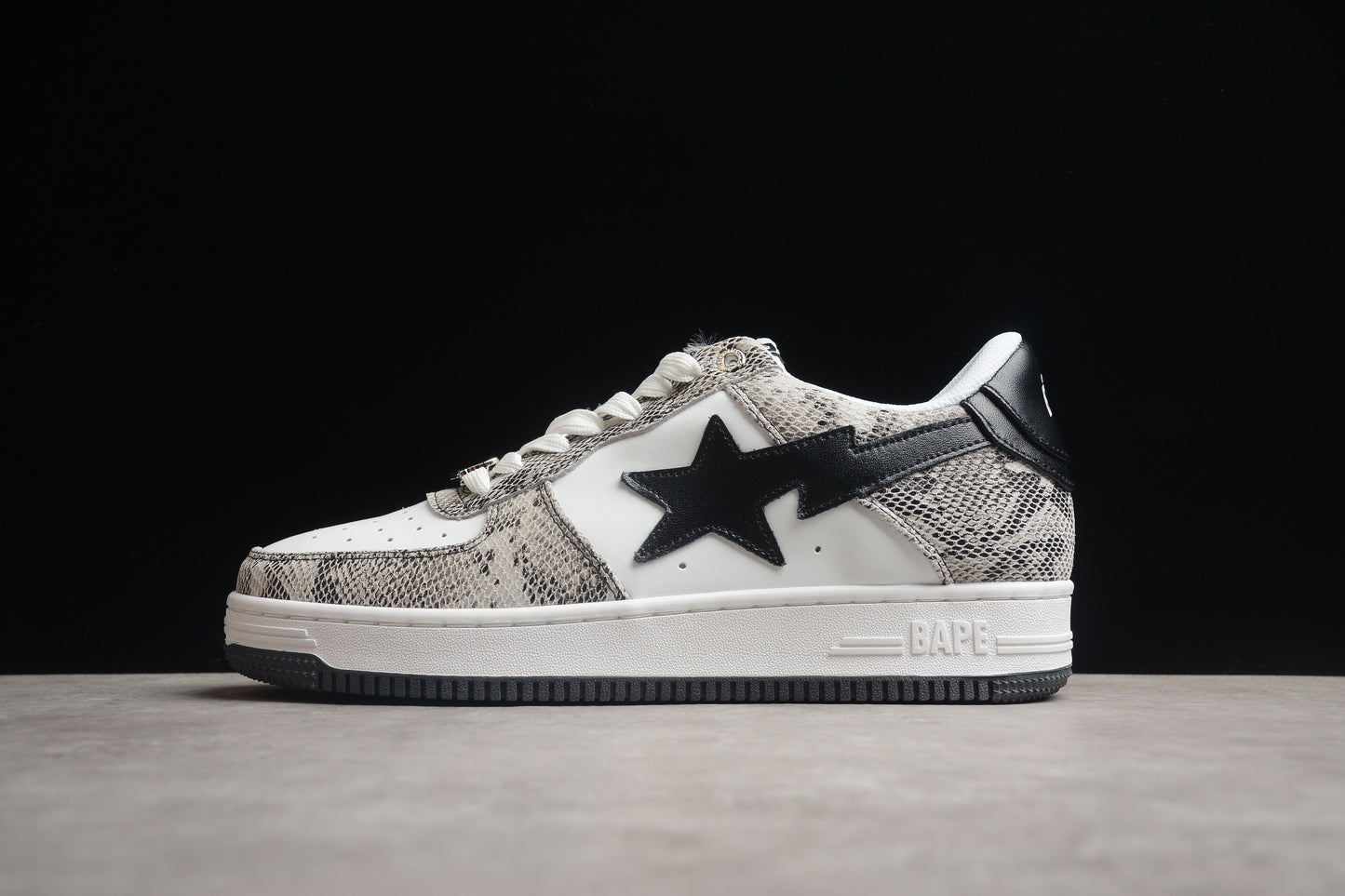 BAPE STA Low-Top Sneakers with Snakeskin Pattern - Phantom Kicks