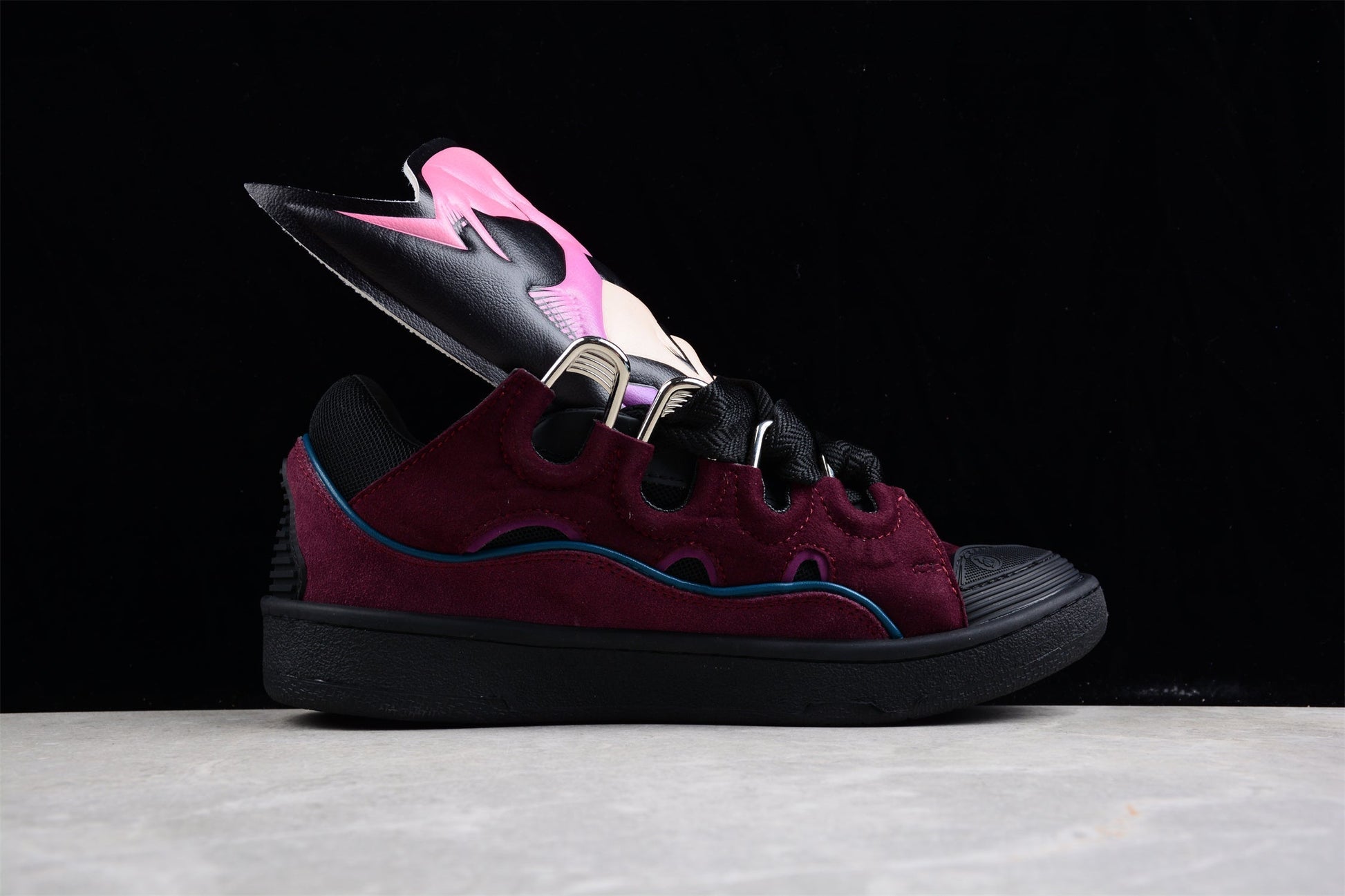 Lanvin Burgundy Suede Sneakers - Phantom Kicks
