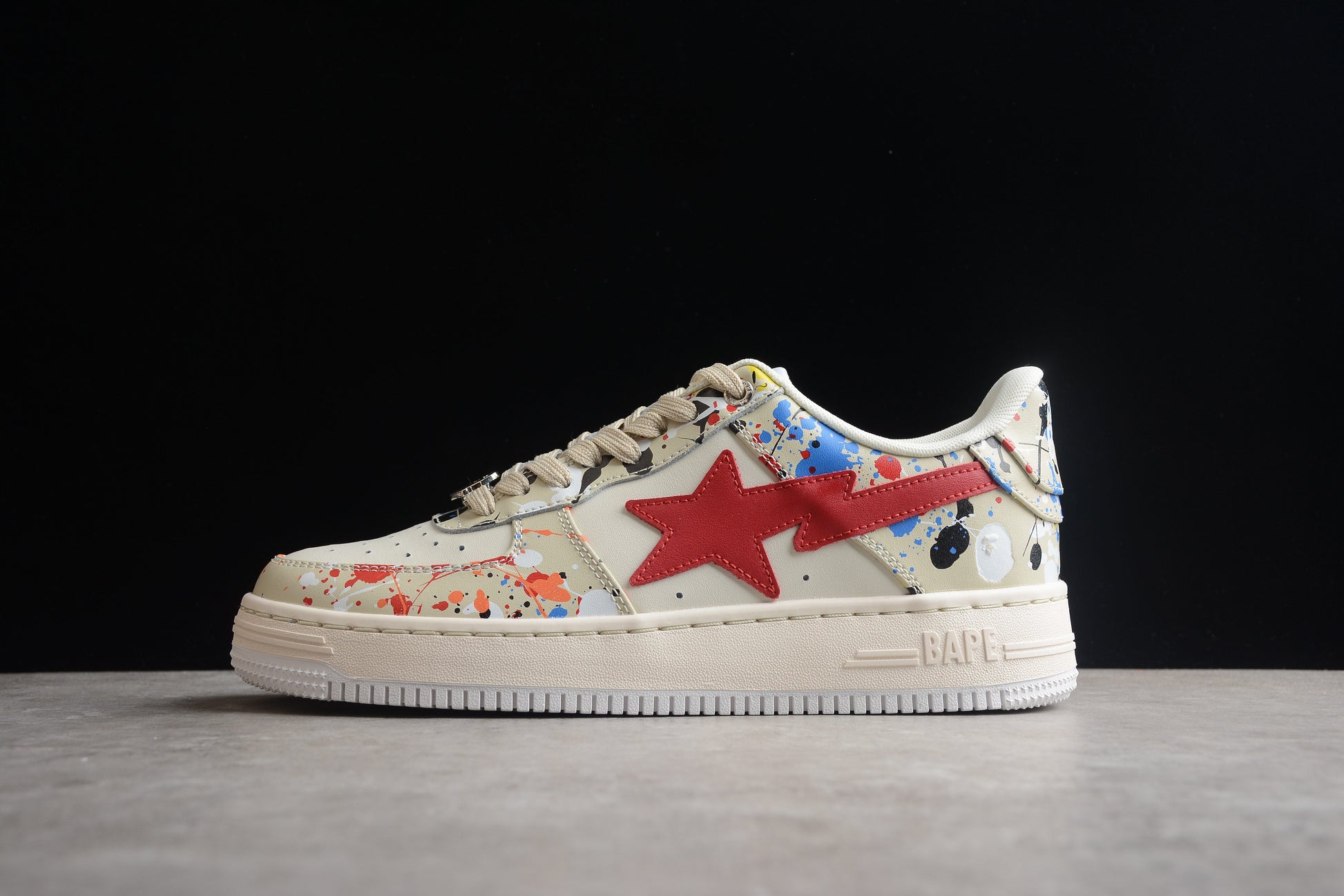 BAPE STA Splatter Low-Top Sneakers - Phantom Kicks
