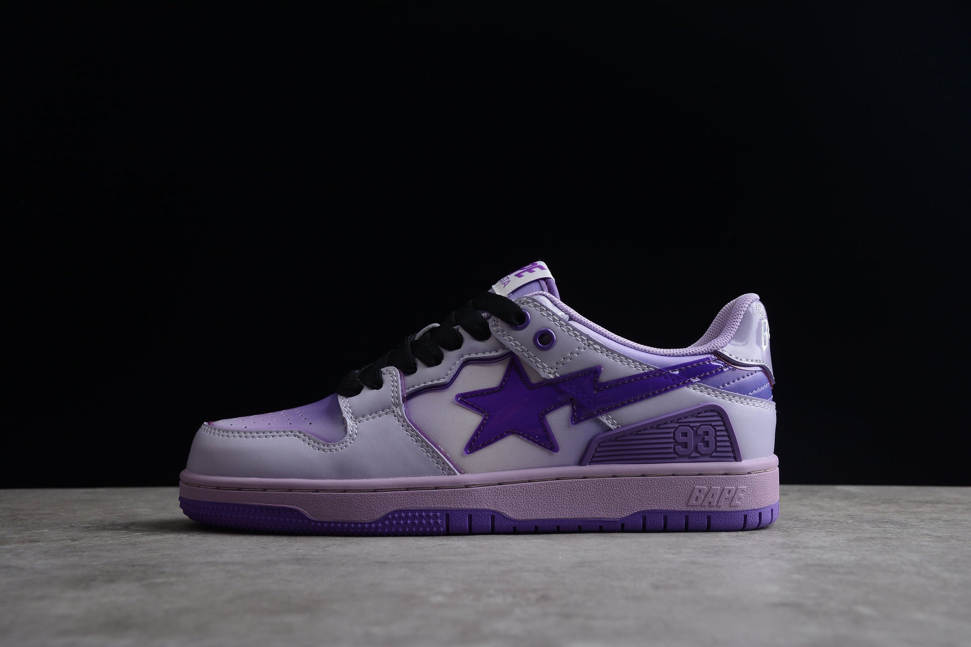 BAPE STA Low-Top Purple Gradient Sneakers - Phantom Kicks