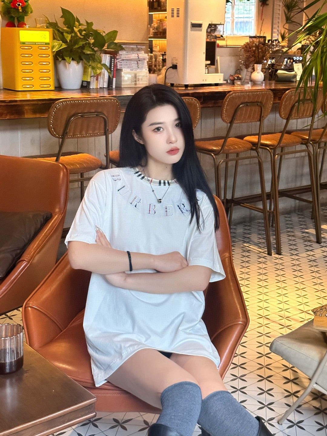 Burberry Embroidered Logo T-Shirt (White) - Phantom Kicks