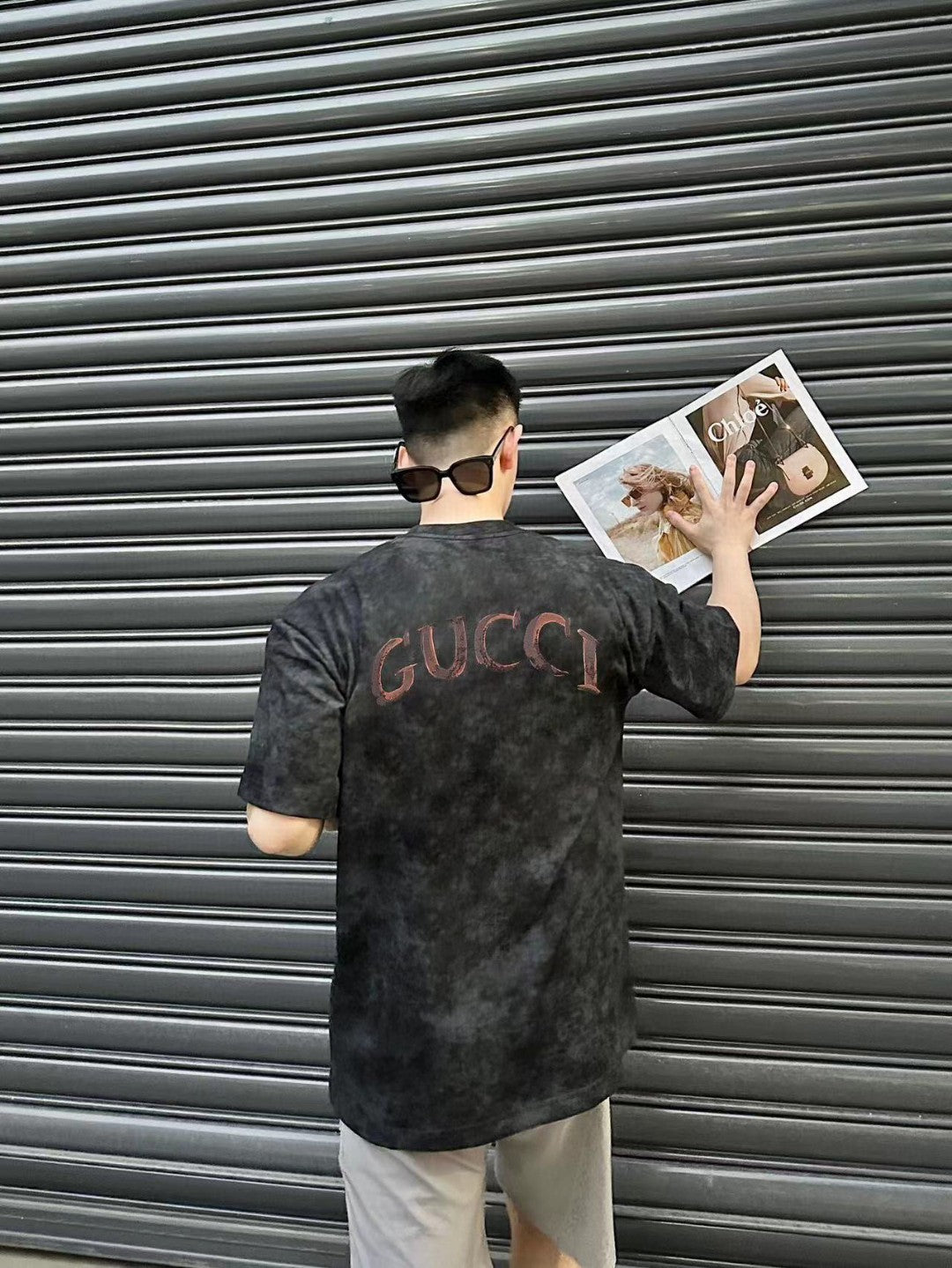 Gucci Distressed Logo T-Shirt (Black) - Phantom Kicks