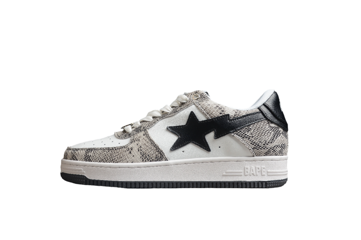 BAPE STA Low-Top Sneakers with Snakeskin Pattern - Phantom Kicks