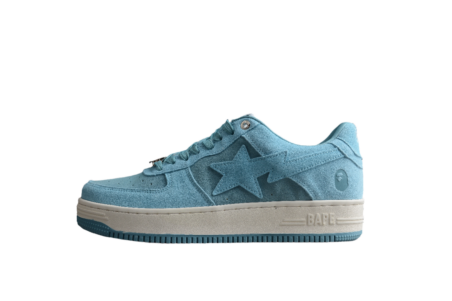 BAPE STA Low-Top Blue Suede Sneakers - Phantom Kicks
