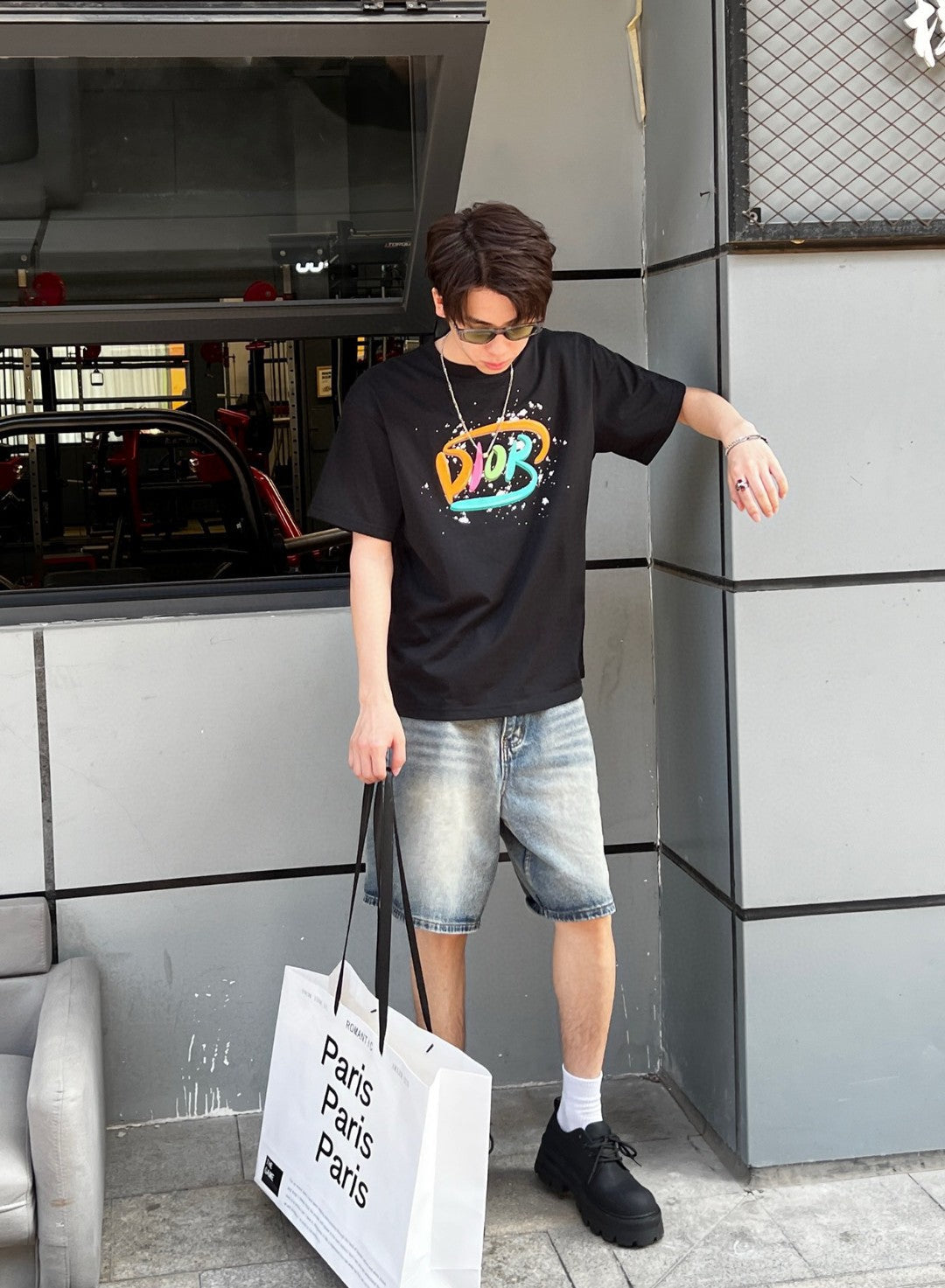 Dior Multicolor Logo Black T-Shirt - Phantom Kicks