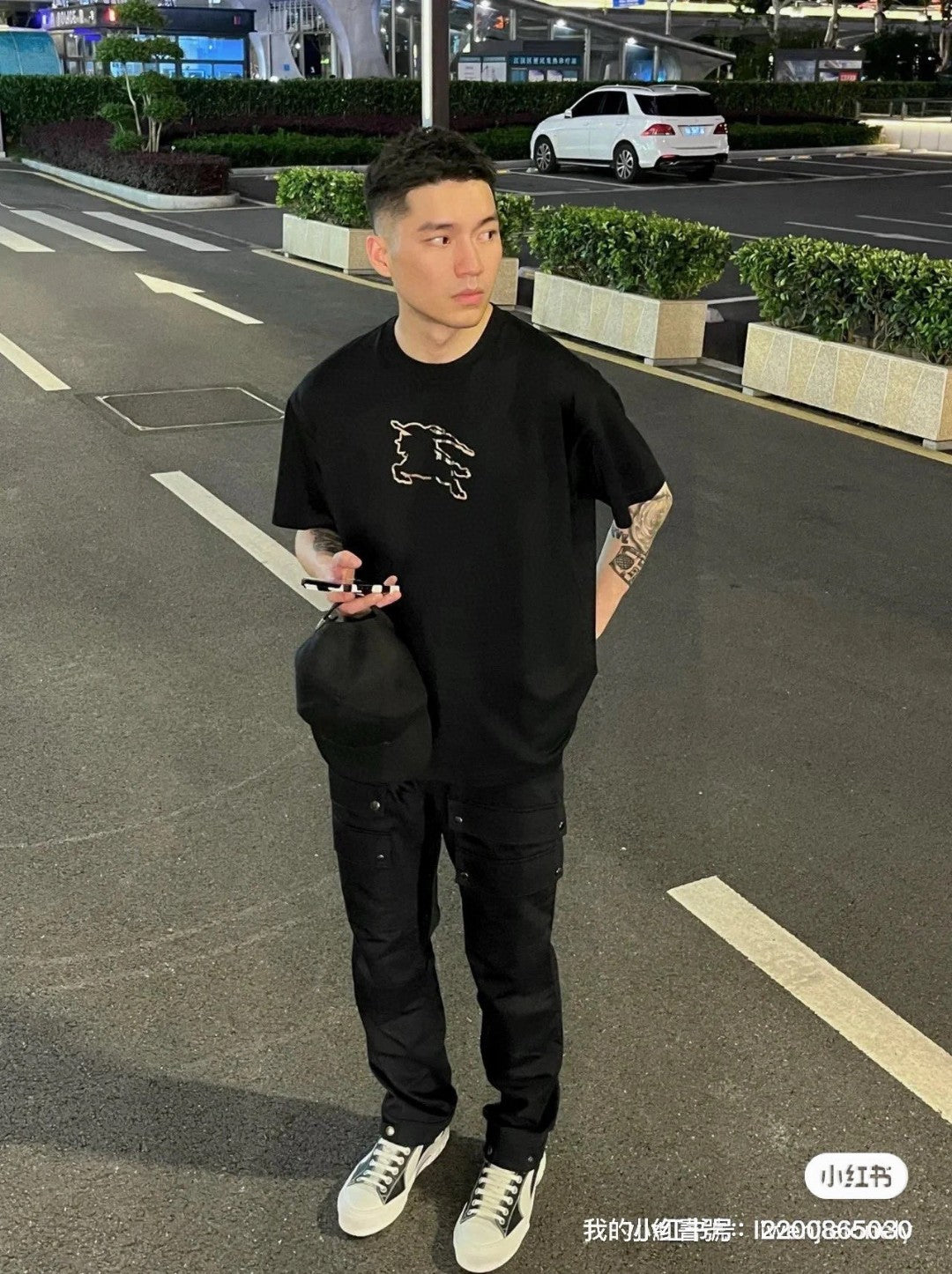 Burberry Knight Logo Black T-Shirt - Phantom Kicks