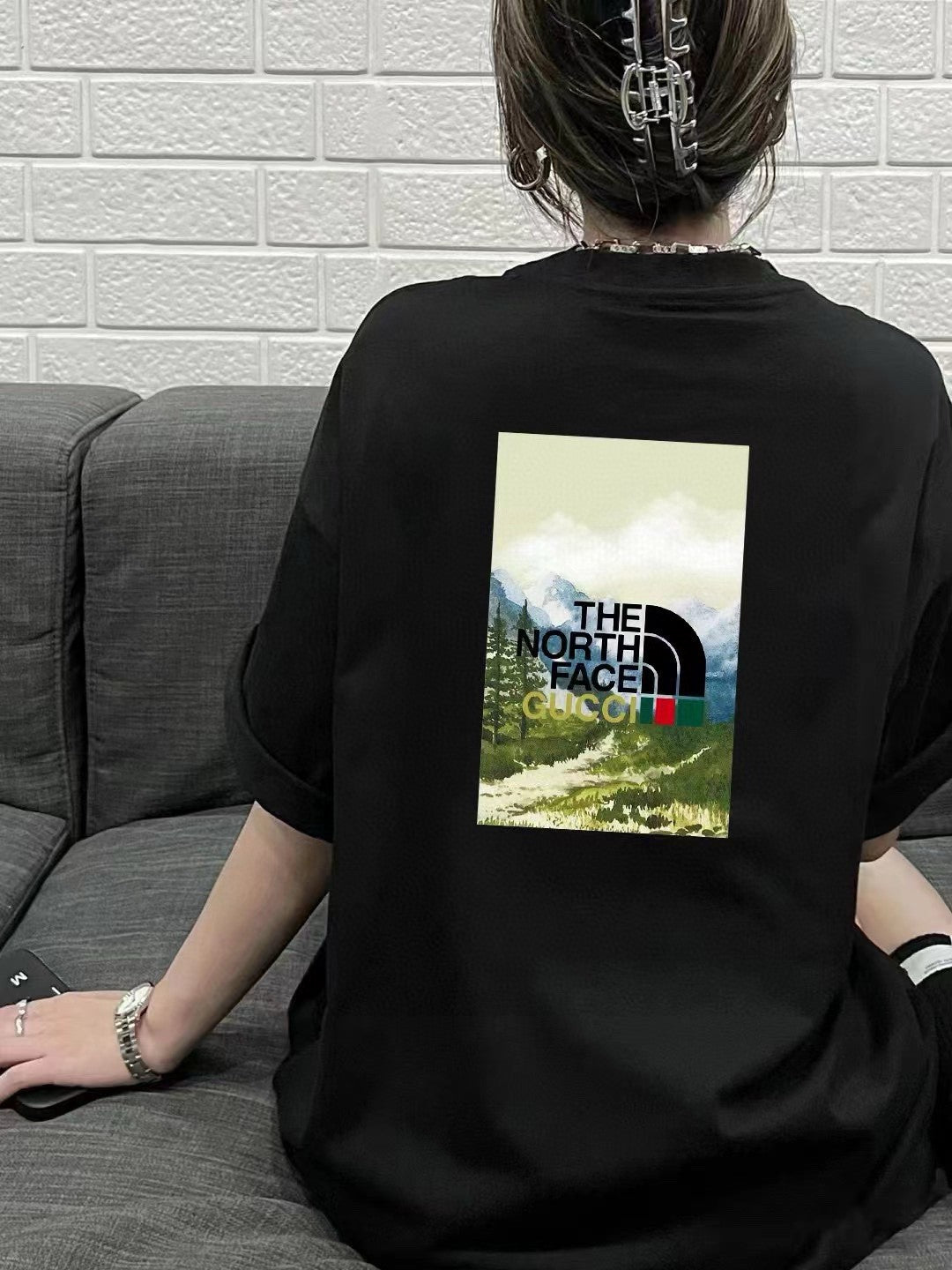 The North Face x Gucci Nature Print T-Shirt (Black) - Phantom Kicks