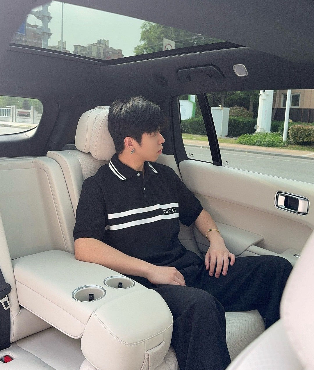 Gucci Striped Logo Polo Shirt (Black) - Phantom Kicks