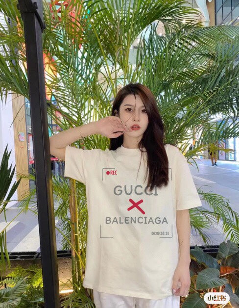 Gucci x Balenciaga Collaboration T-Shirt - White - Phantom Kicks