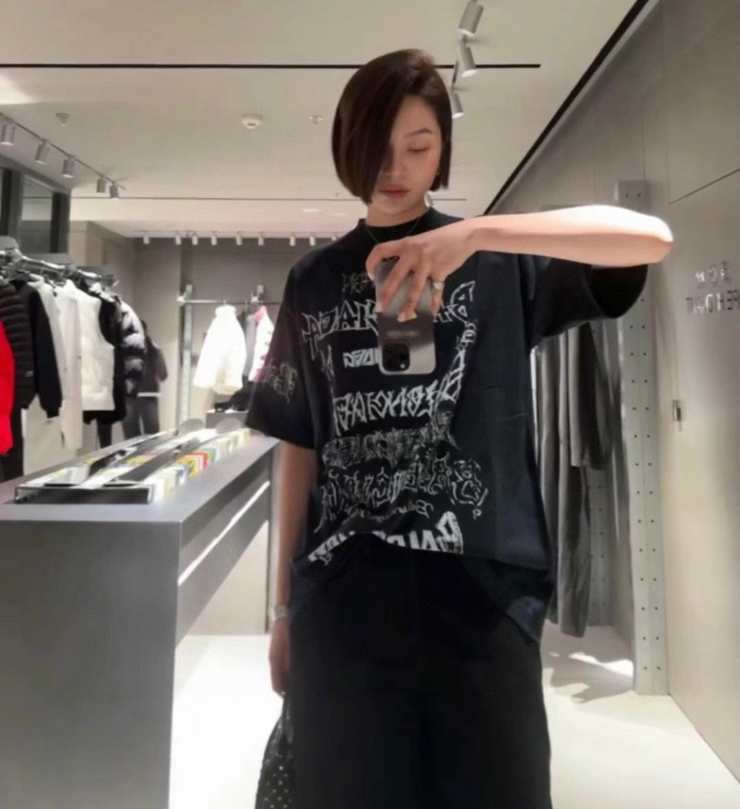 Balenciaga Multi-Logo Black T-Shirt - Phantom Kicks