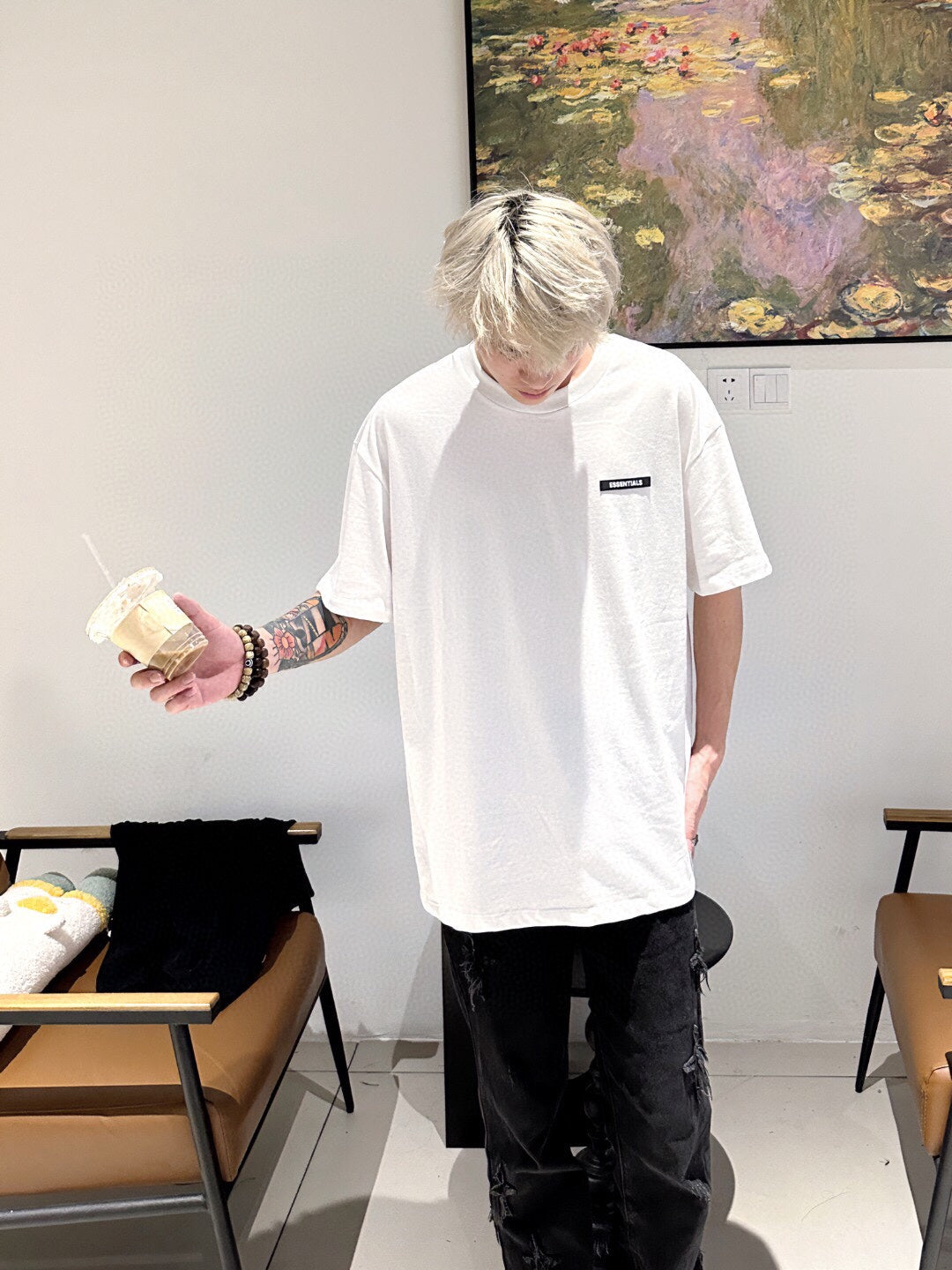 Fear of God Essentials Logo T-Shirt - Phantom Kicks