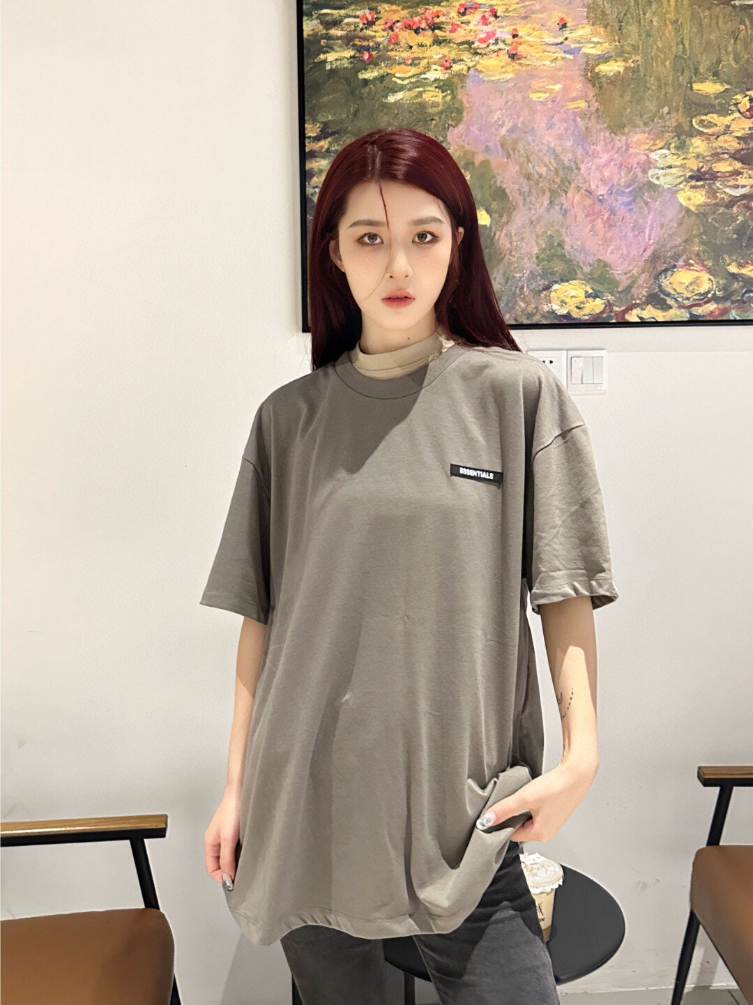 Fear of God Essentials Logo T-Shirt - Taupe - Phantom Kicks