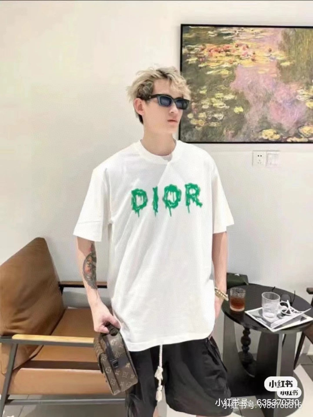Dior Dripping Logo T-Shirt (White) - Phantom Kicks