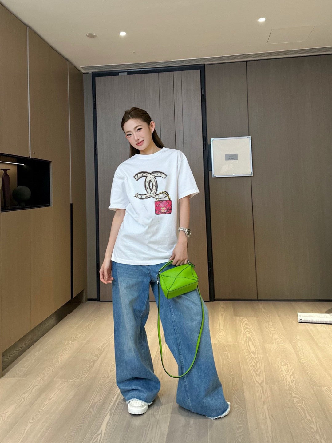 Chanel Logo T-Shirt (White) - Phantom Kicks