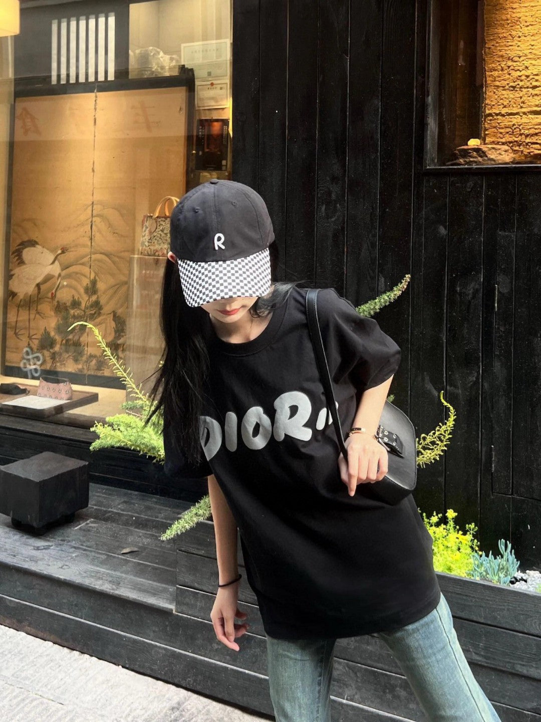 Dior Oversized White Logo Black T-Shirt - Phantom Kicks