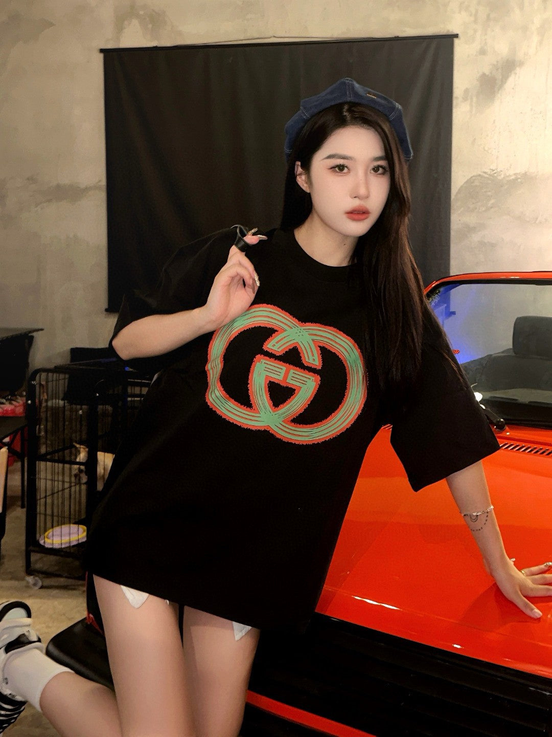 Gucci Multicolor Interlocking G Logo Black T-Shirt - Phantom Kicks