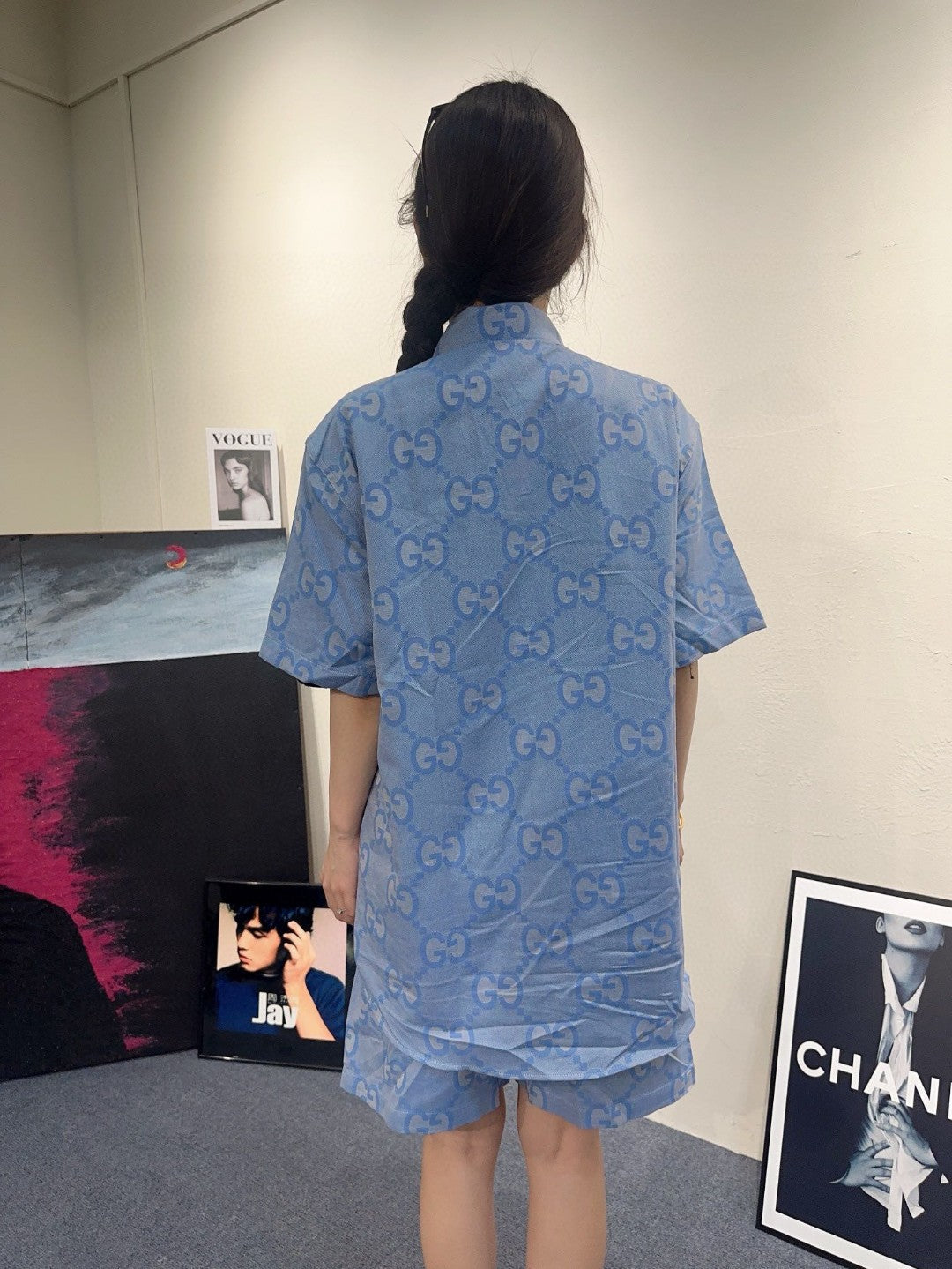 Gucci Allover Logo Denim Shirt - Phantom Kicks