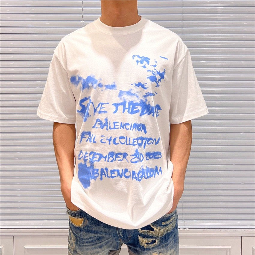 Balenciaga Save the Date White T-Shirt - Phantom Kicks
