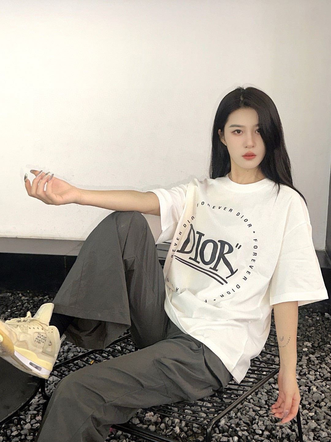 Dior "Forever Dior" T-Shirt (White) - Phantom Kicks