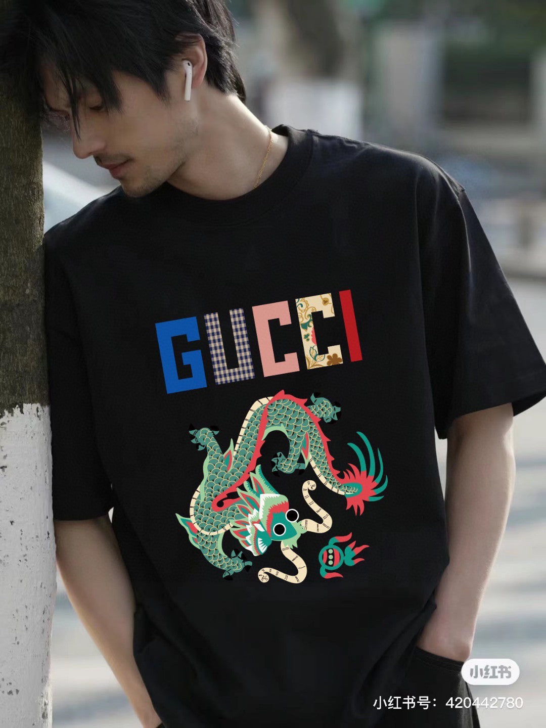 Gucci Dragon Graphic T-Shirt (Black) - Phantom Kicks