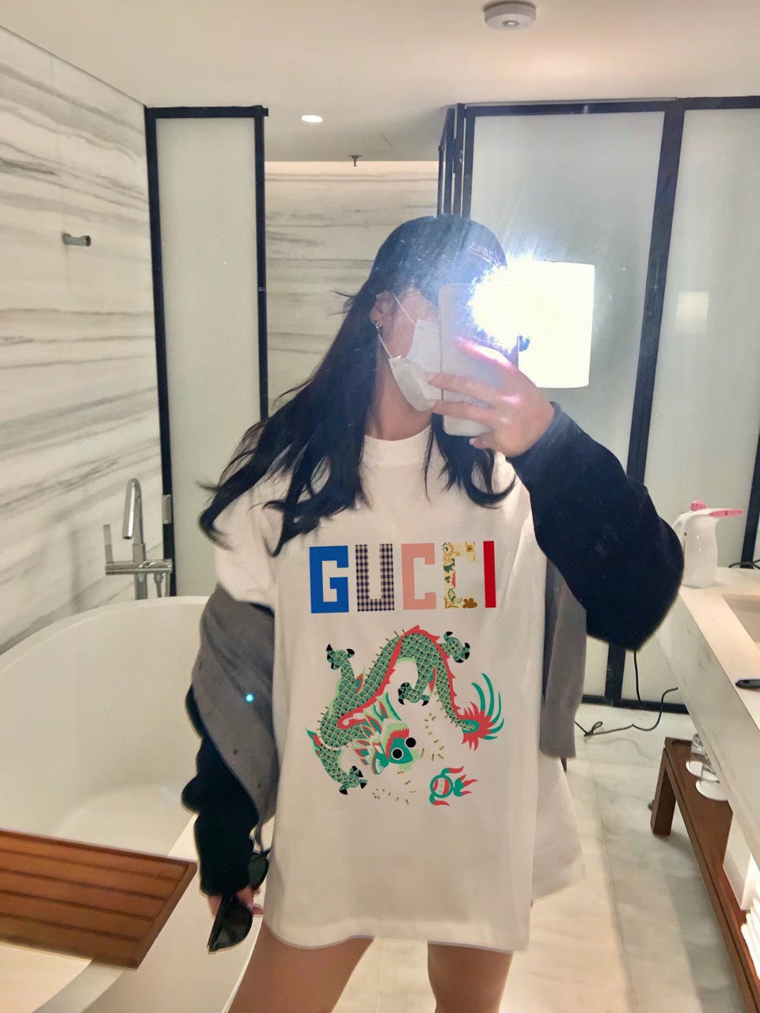 Gucci Dragon Graphic T-Shirt (Beige) - Phantom Kicks