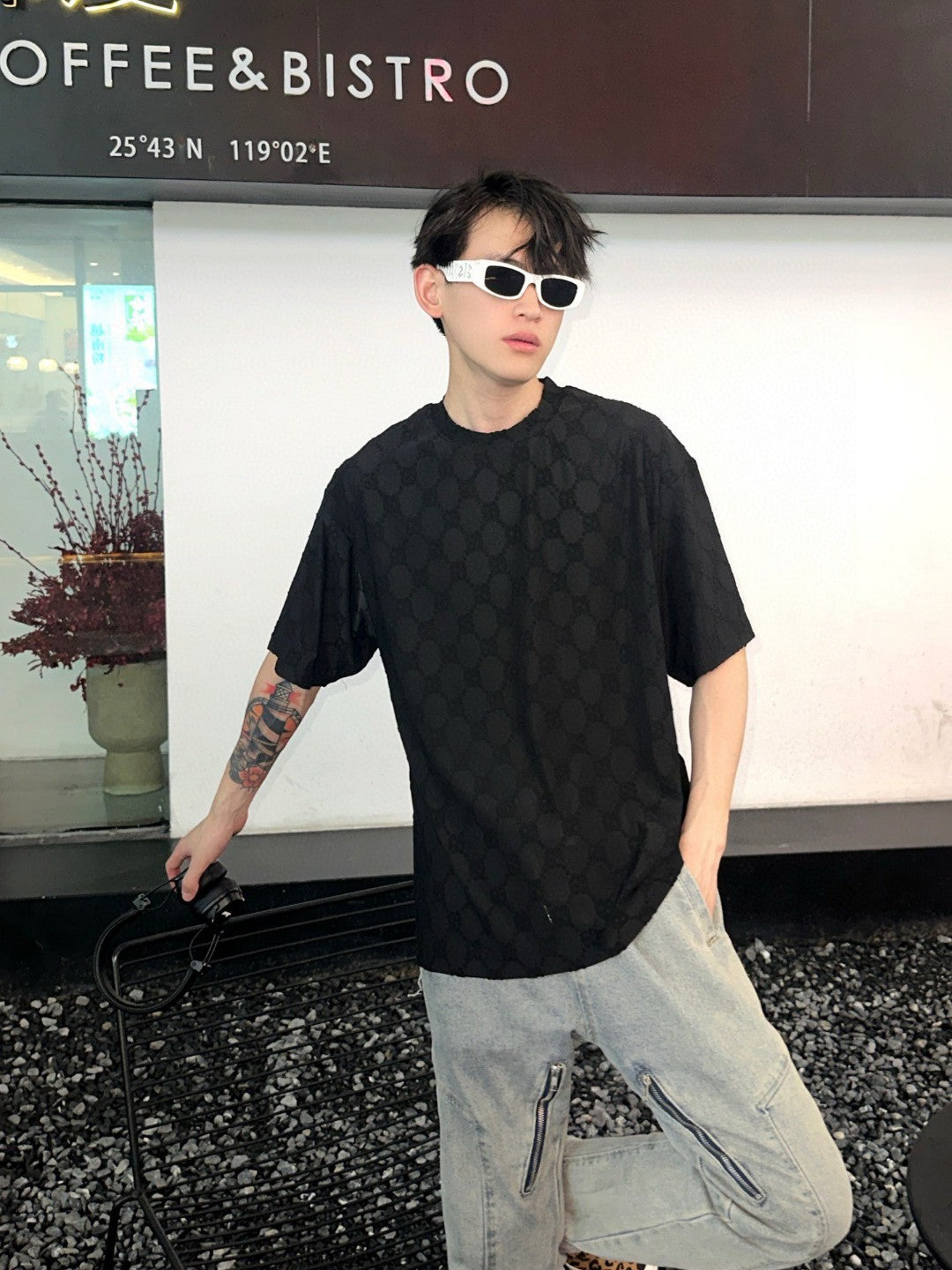 Gucci GG Patterned T-Shirt (Black) - Phantom Kicks