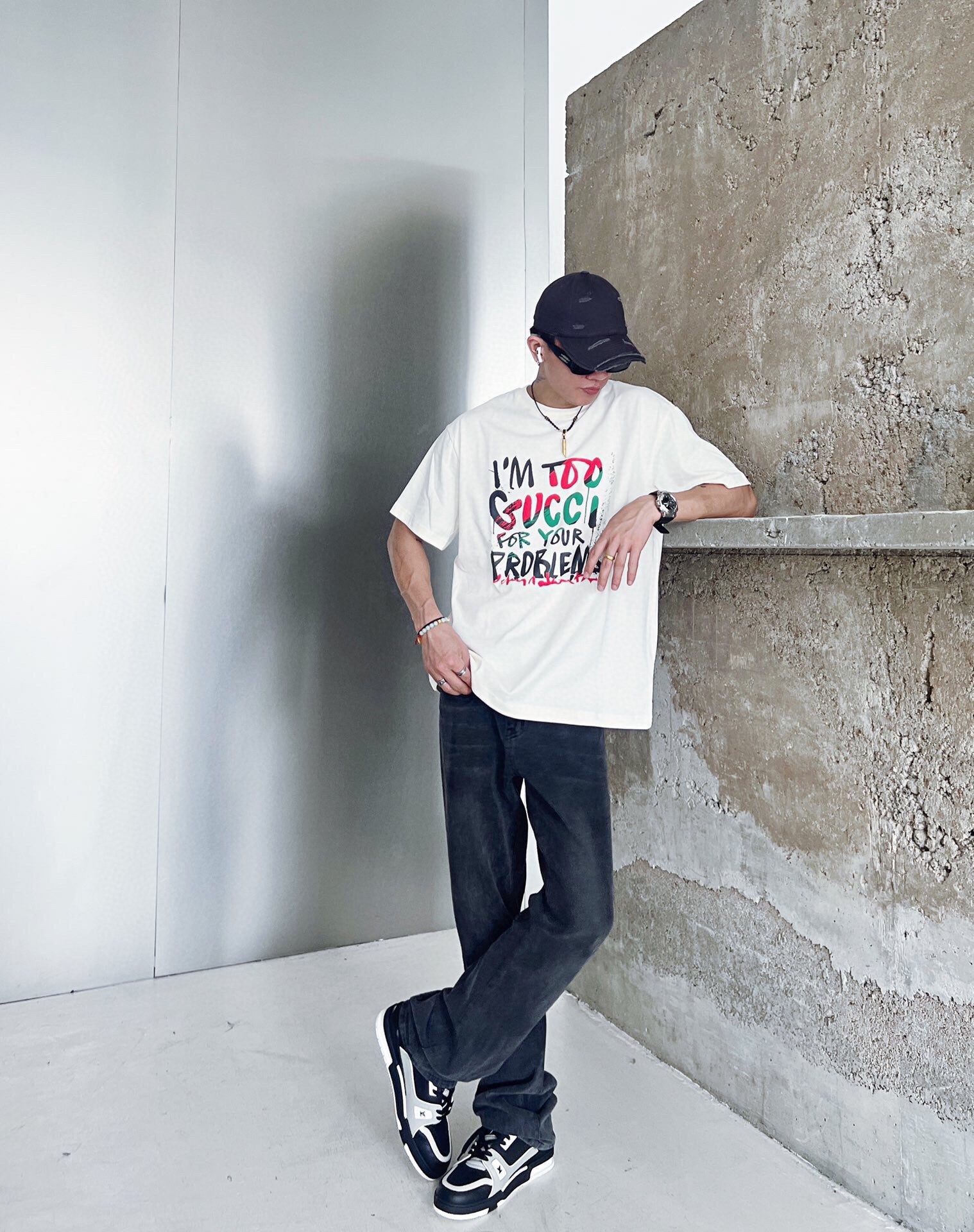 Gucci 'I'm Too Gucci for Your Problems' T-Shirt - Phantom Kicks