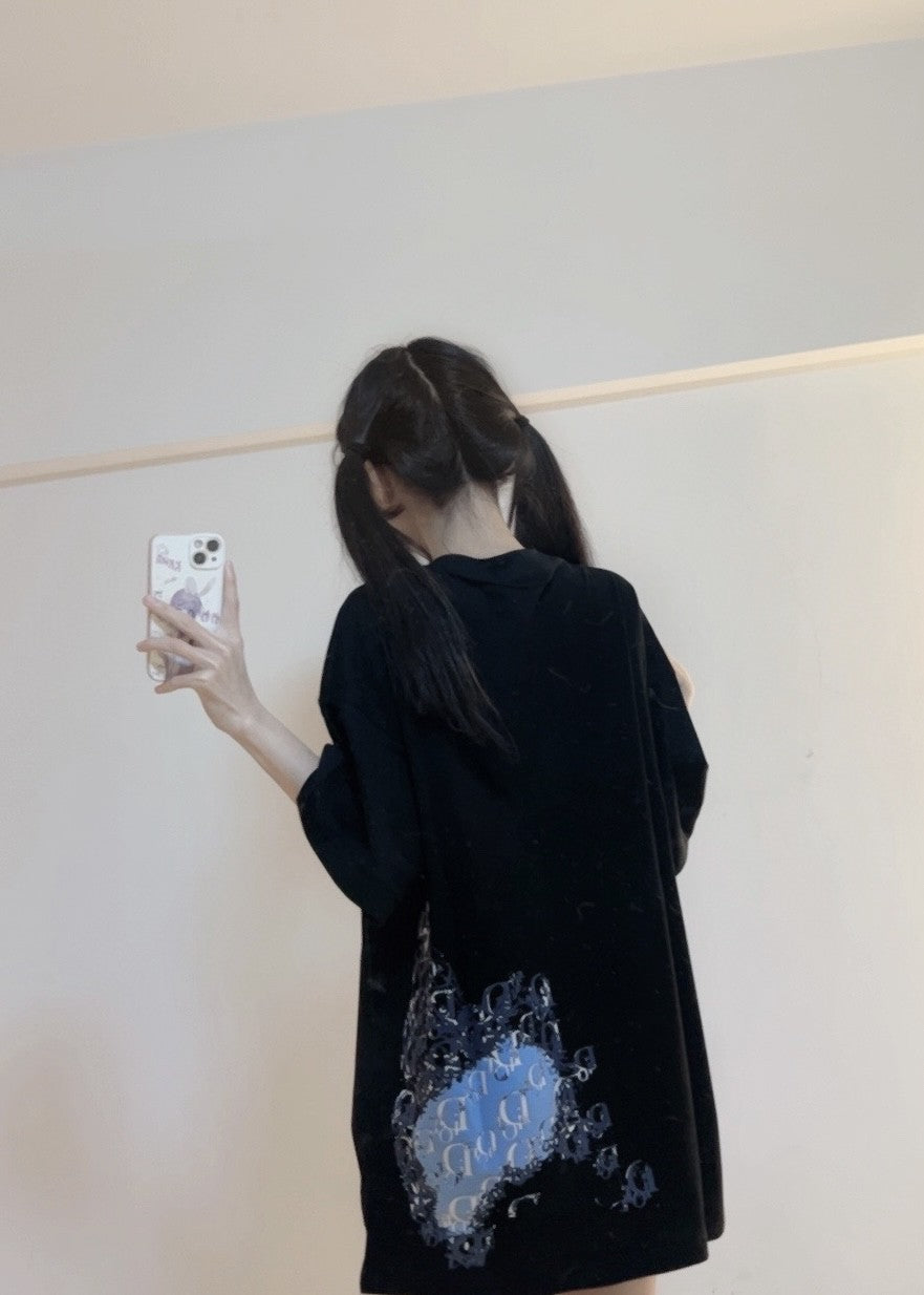 Dior Monogram Motif T-Shirt (Black) - Phantom Kicks
