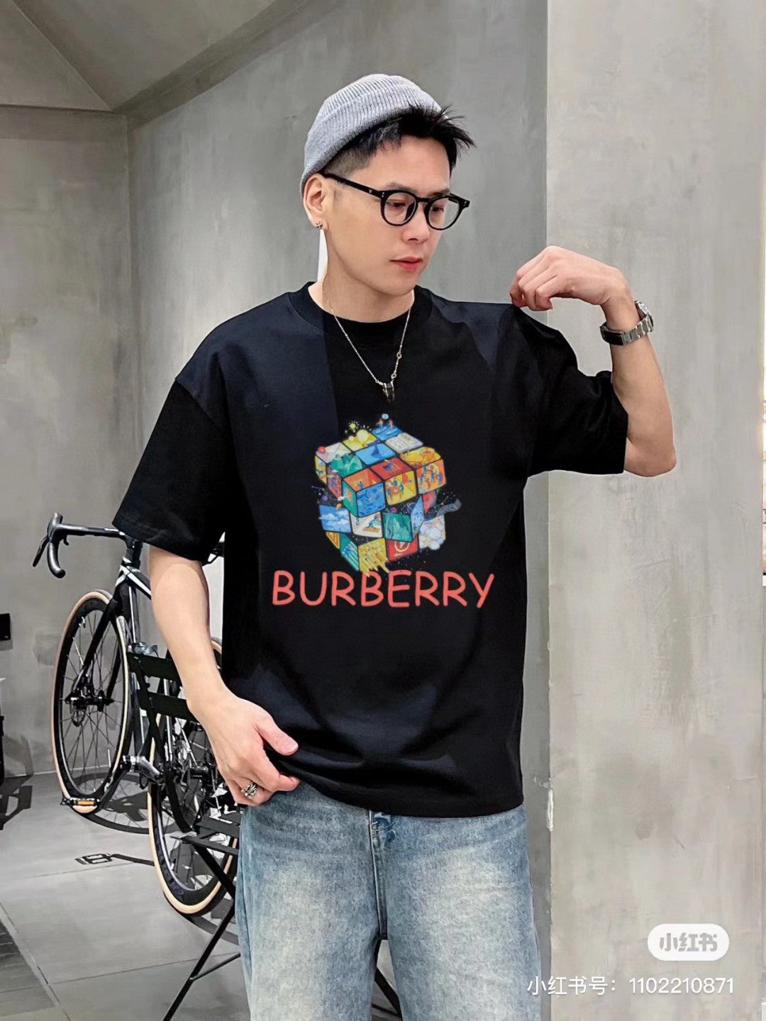 Burberry Rubik's Cube Graphic T-Shirt (Black) - Phantom Kicks
