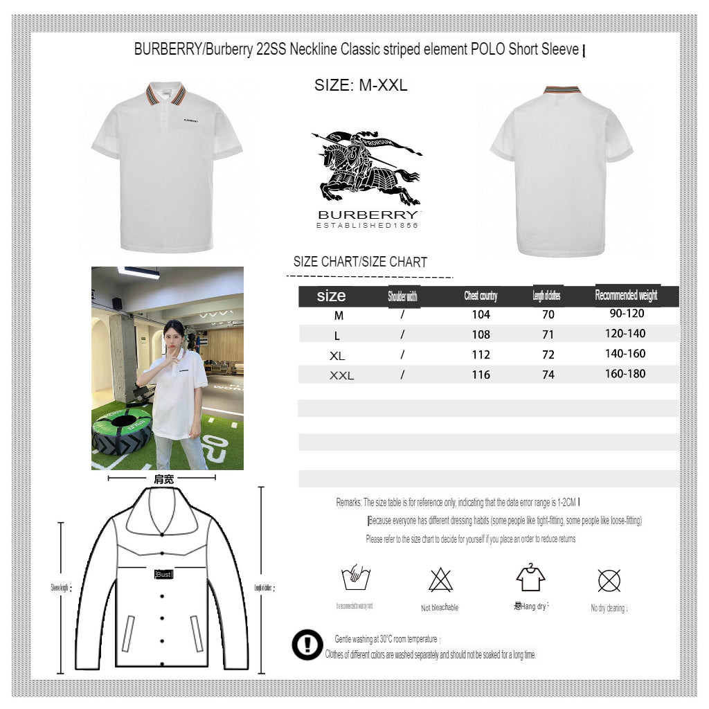 Burberry Striped Collar White Polo Shirt - Phantom Kicks