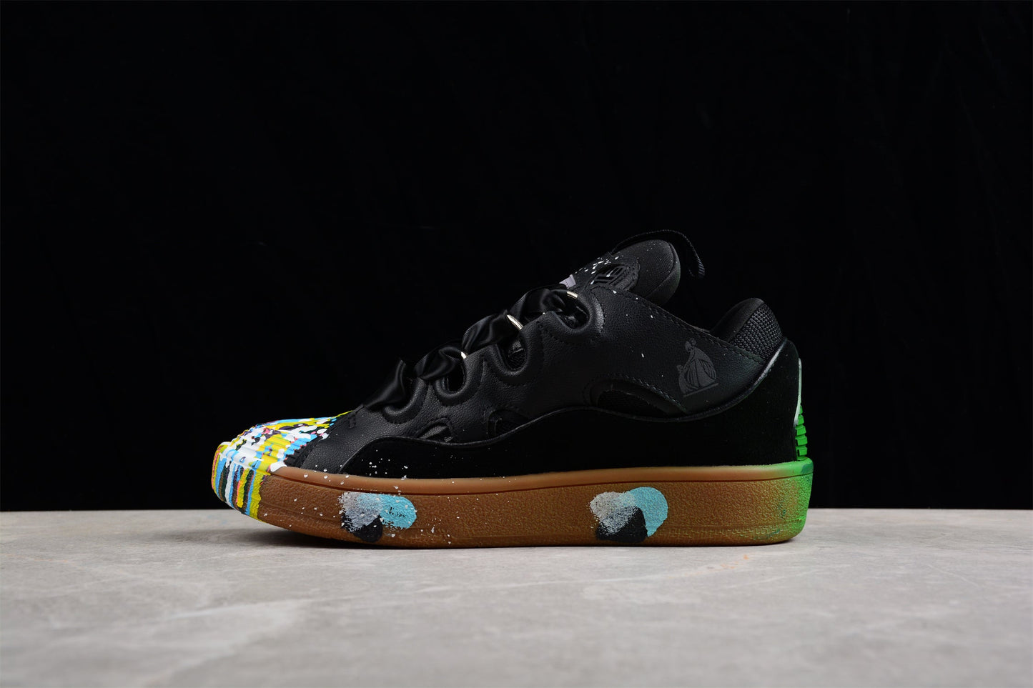 Black Multicolor Low Top Sneakers - Phantom Kicks