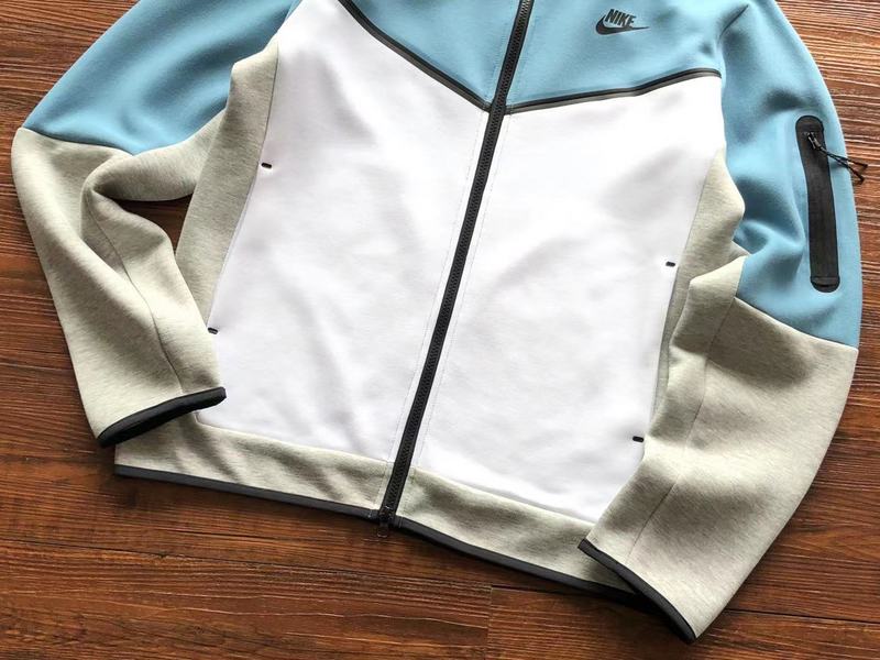 NIKE TECH FLEECE HOODIE x BABY BLUE/GREY/WHITE - Phantom Kicks