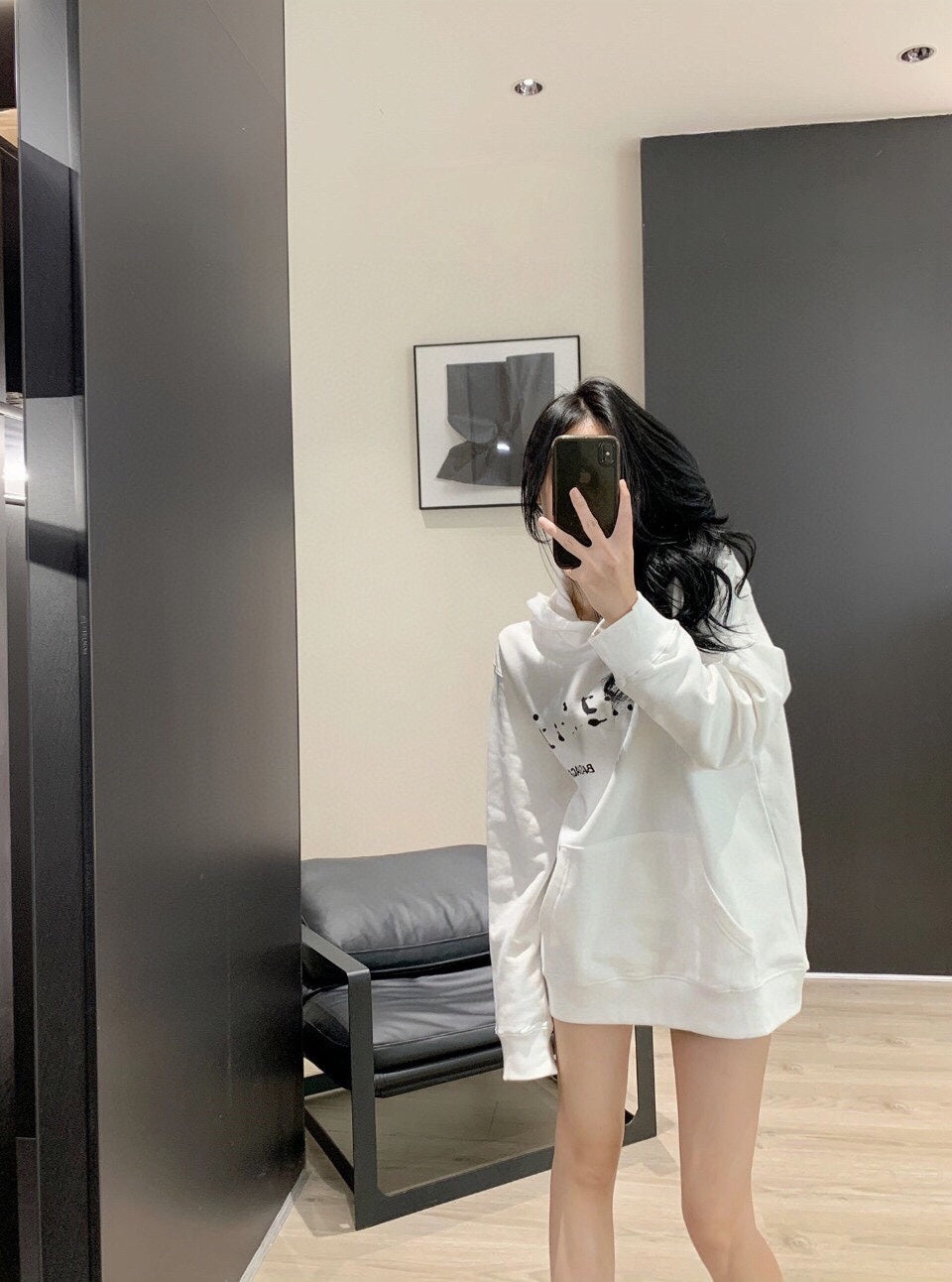 Balenciaga White Logo Hoodie - Phantom Kicks