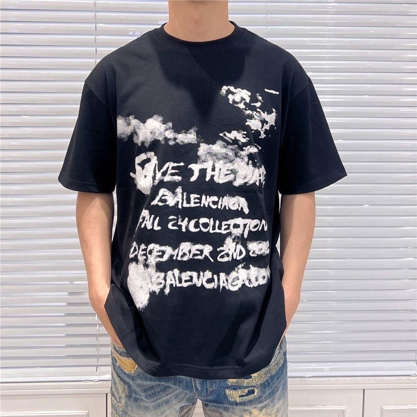 Balenciaga Save the Date Black T-Shirt - Phantom Kicks