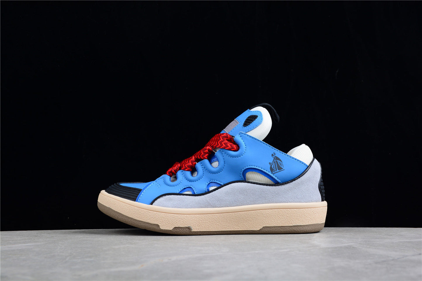Lanvin Blue and Red Lace Sneakers - Phantom Kicks