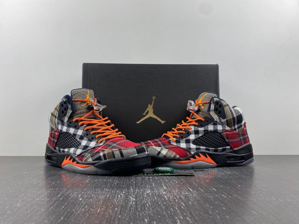 JORDAN 5 bold plaid multi-colorway - Phantom Kicks