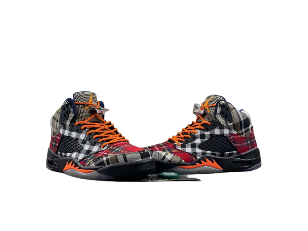 JORDAN 5 bold plaid multi-colorway - Phantom Kicks