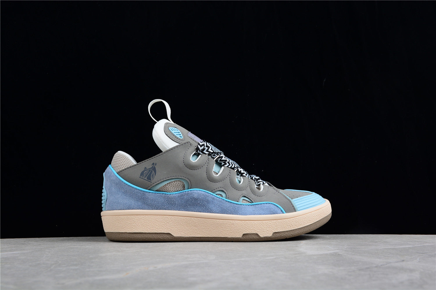 Lanvin Grey and Blue Sneakers - Phantom Kicks